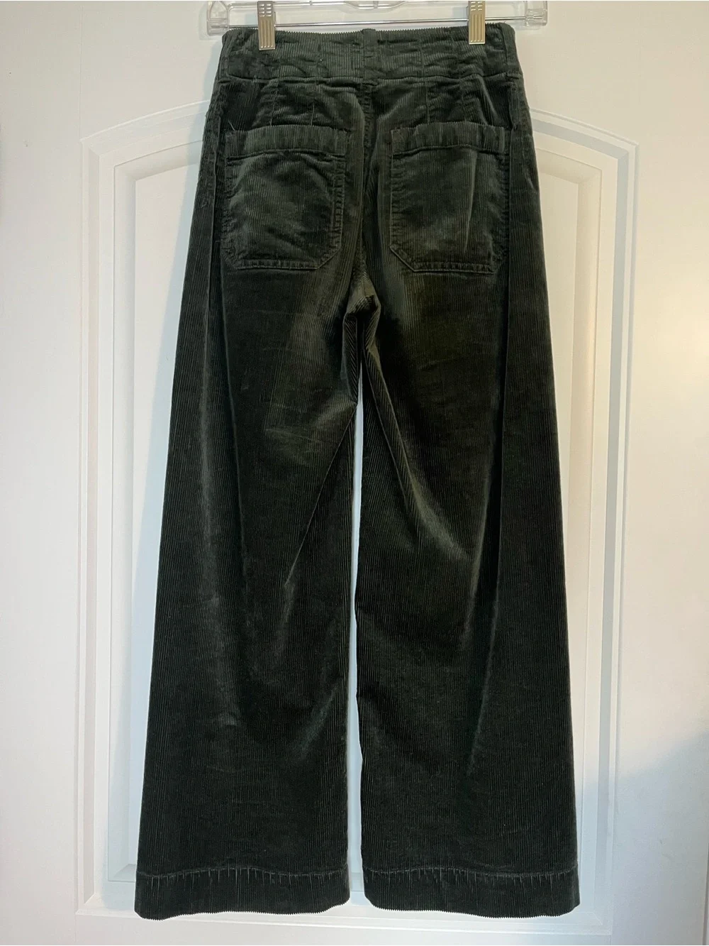 Maeve Anthropologie The Colette Corduroy Wide Leg Pants Dark Green Size 23 Fall
